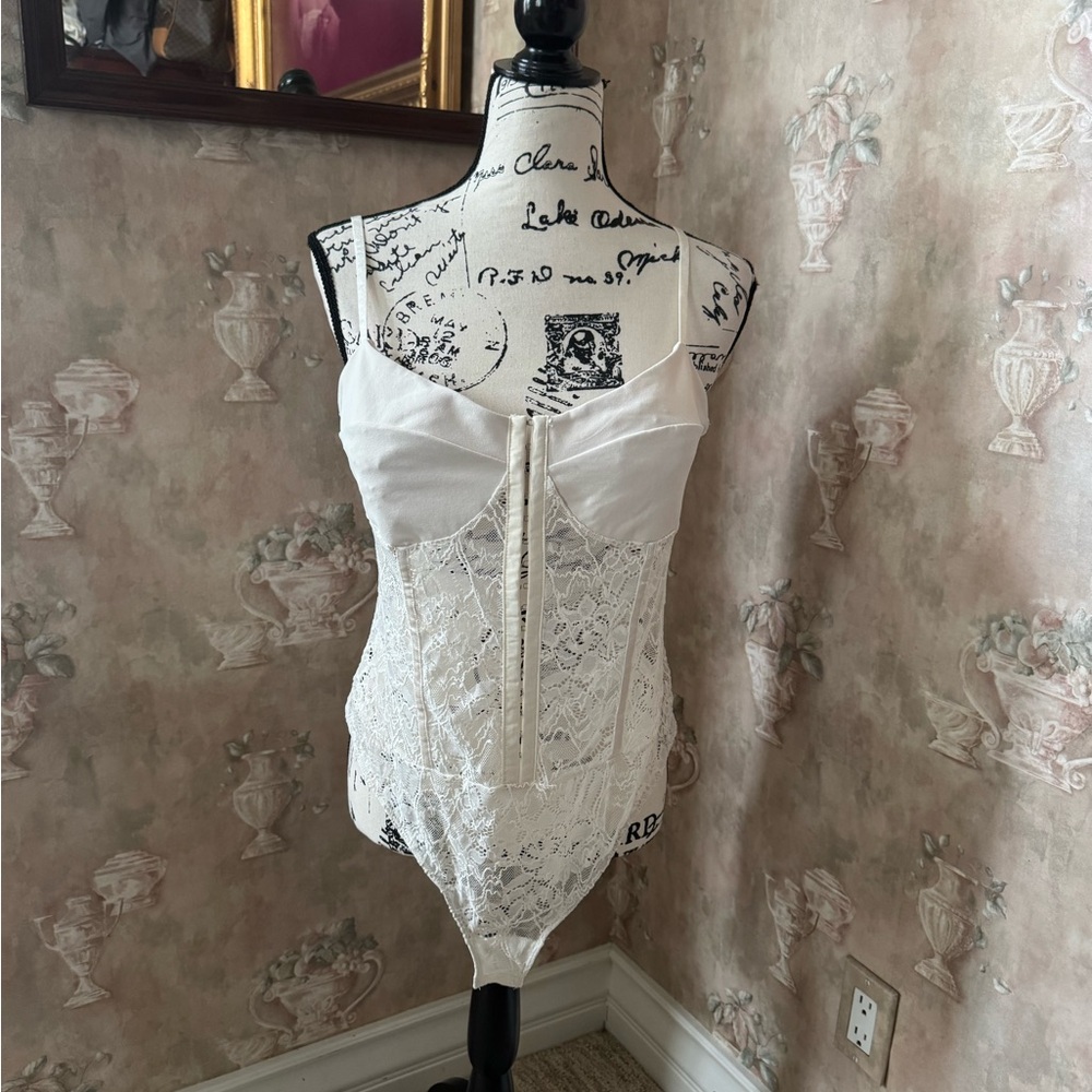 FREE PEOPLE NIGHT RYTHM BUSTIER LACE BODY SUIT XL - Picture 4 of 4